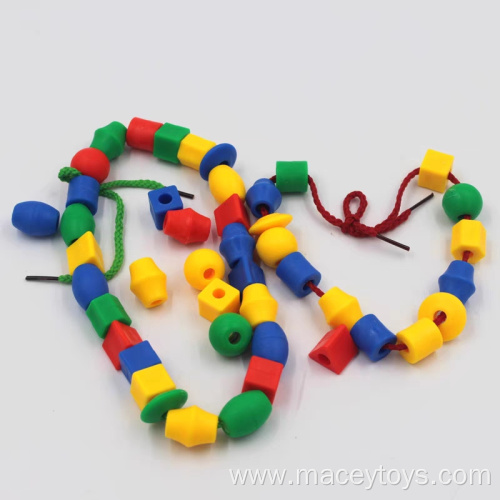 BOX-50 Color Plastic Wood Beads